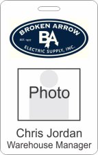 (image for) Broken Arrow Electric Supply Inc. Photo ID Badge
