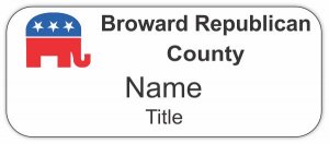 (image for) Broward Republican White Badge