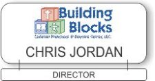 (image for) Building Blocks Christian Preschool White Badge