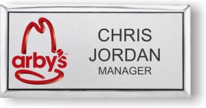 (image for) Arby\'s 3D Small Executive Silver Badge