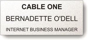 (image for) Cable One Silver Square Corner Badge