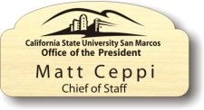 (image for) California State Univ. San Marcos Gold Shaped Badge
