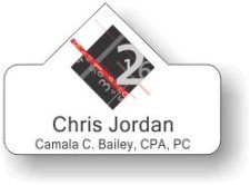 (image for) Camala C. Bailey CPA White Shaped Badge