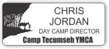 (image for) Camp Tecumseh YMCA Name & Title White Badge
