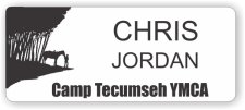 (image for) Camp Tecumseh YMCA Name Only White Badge