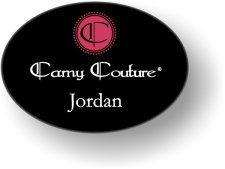 (image for) Camy Couture Oval Shaped Black Badge