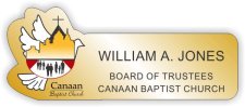 (image for) Canaan Baptist Church Gold Shaped Badge