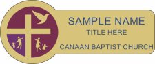 (image for) Canaan Baptist Church Shaped Gold badge