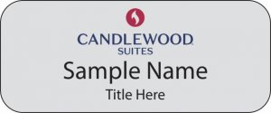 (image for) Candlewood Suites - Flame Logo Silver Standard Badge Round Corners