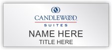 (image for) Candlewood Suites Silver Badge - New Blue Red Logo (Engraved Text)