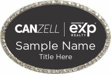 (image for) EXP Realty - Canzell Oval Bling Silver Other Badge