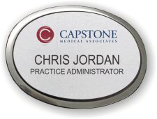 (image for) Capstone Medical Associates Silver Executive Oval Badge