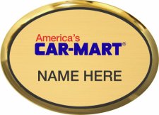 (image for) Car-Mart Gold Oval Executive Badge Name Only