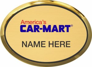 (image for) Car-Mart Gold Oval Executive Badge Name Only