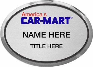 (image for) Car-Mart Silver Oval Executive Badge with Title