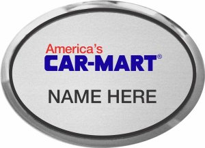 (image for) Car-Mart Silver Oval Executive Badge Name Only