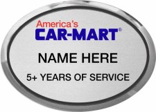 (image for) Car-Mart Silver Oval Executive Badge with Years of Service