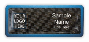 (image for) Custom Logo Blue Anodized Frame Carbon Insert Badge