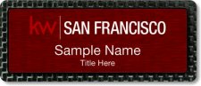 (image for) Keller Williams San Francisco Carbon Frame Red Anodized Insert badge