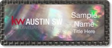 (image for) Keller Williams Austin SW Black Mother of Pearl Carbon Badge