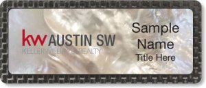 (image for) Keller Williams Austin SW White Mother of Pearl Carbon Badge