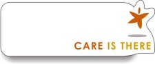 (image for) Care is There Shaped White Logo Only Badge