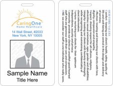 (image for) The Caring 1 Home Healthcare Agency Photo ID Vertical badge