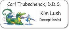 (image for) Carl Trubschenck, D.D.S. White Badge with Company Name