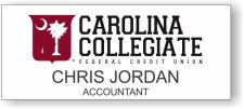 (image for) Carolina Collegiate Federal Credit Union Name & Title White Badge