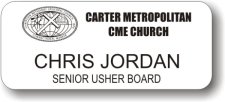 (image for) Carter Metropolitan CME Church White Badge