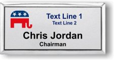 (image for) Carter County Republican Party Silver Executive Badge