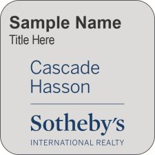 (image for) Cascade Sotheby's International Realty Custom Silver Badge badge