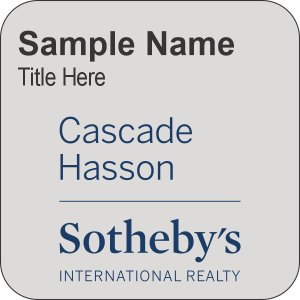 (image for) Cascade Sotheby\'s International Realty Custom Silver Badge badge