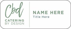 (image for) Catering By Design Standard White badge