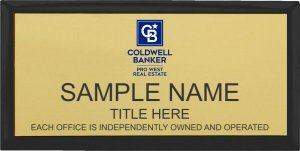 (image for) Coldwell Banker Pro West Executive Black Badge (Style 1) - Gold Insert