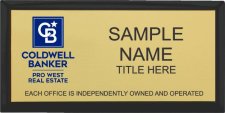 (image for) Coldwell Banker Pro West Executive Black Badge - Gold Insert