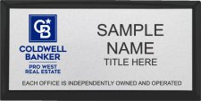 (image for) Coldwell Banker Pro West Executive Black Badge - Silver Insert