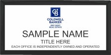 (image for) Coldwell Banker Pro West Executive Black Badge (Style 1) - White Insert