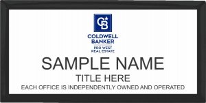 (image for) Coldwell Banker Pro West Executive Black Badge (Style 1) - White Insert