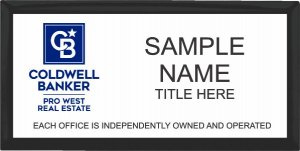 (image for) Coldwell Banker Pro West Executive Black Badge - White Insert