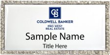 (image for) Coldwell Banker Pro West Bling Silver badge - White Insert