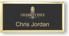 (image for) Celebrity Title Company Black On Gold Executive Badge
