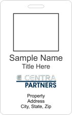 (image for) Centra Partners Vertical ID Badge w/ Address Line
