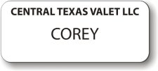 (image for) Central Texas Valet White Badge