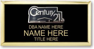 (image for) Century 21 Raised Cloisonne Executive Black Badge