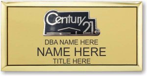 (image for) Century 21 Raised Cloisonne Executive Gold Badge