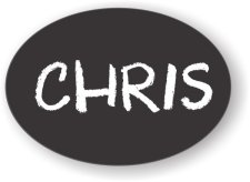 (image for) Oval Chalkboard Badge - (Blank)
