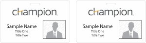 (image for) Champion Photo ID Horizontal Double Sided badge