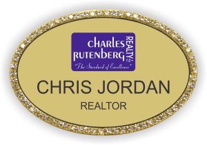 (image for) Charles Rutenberg Realty Gold Oval Bling Badge