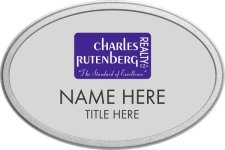 (image for) Charles Rutenberg Realty Silver Prestige Oval Pebbled Badge